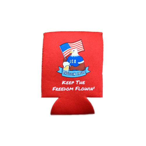 Chuggin’ Eagle Freedom Koozie (Red)